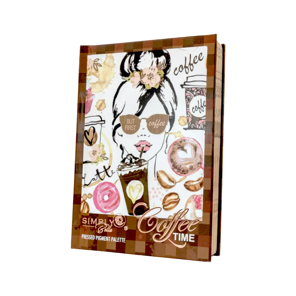 Simply Bella Coffee Time Pressed Pigment Book Palette – Full Face Set