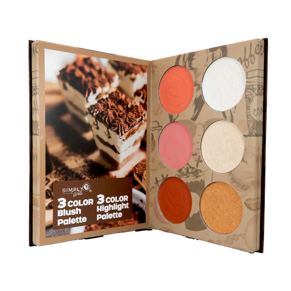 Simply Bella Coffee Time Pressed Pigment Book Palette – Full Face Set