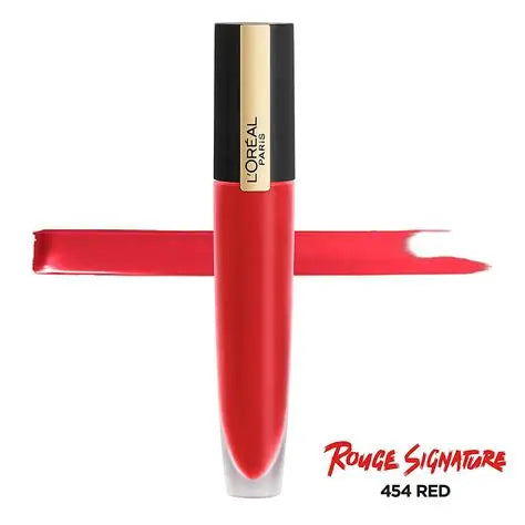L'oreal Rouge Signature Matte Lipstick - 454 Red