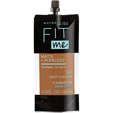 Maybelline Fit Me! Matte + Poreless Foundation Pouch - 368 Deep Golden