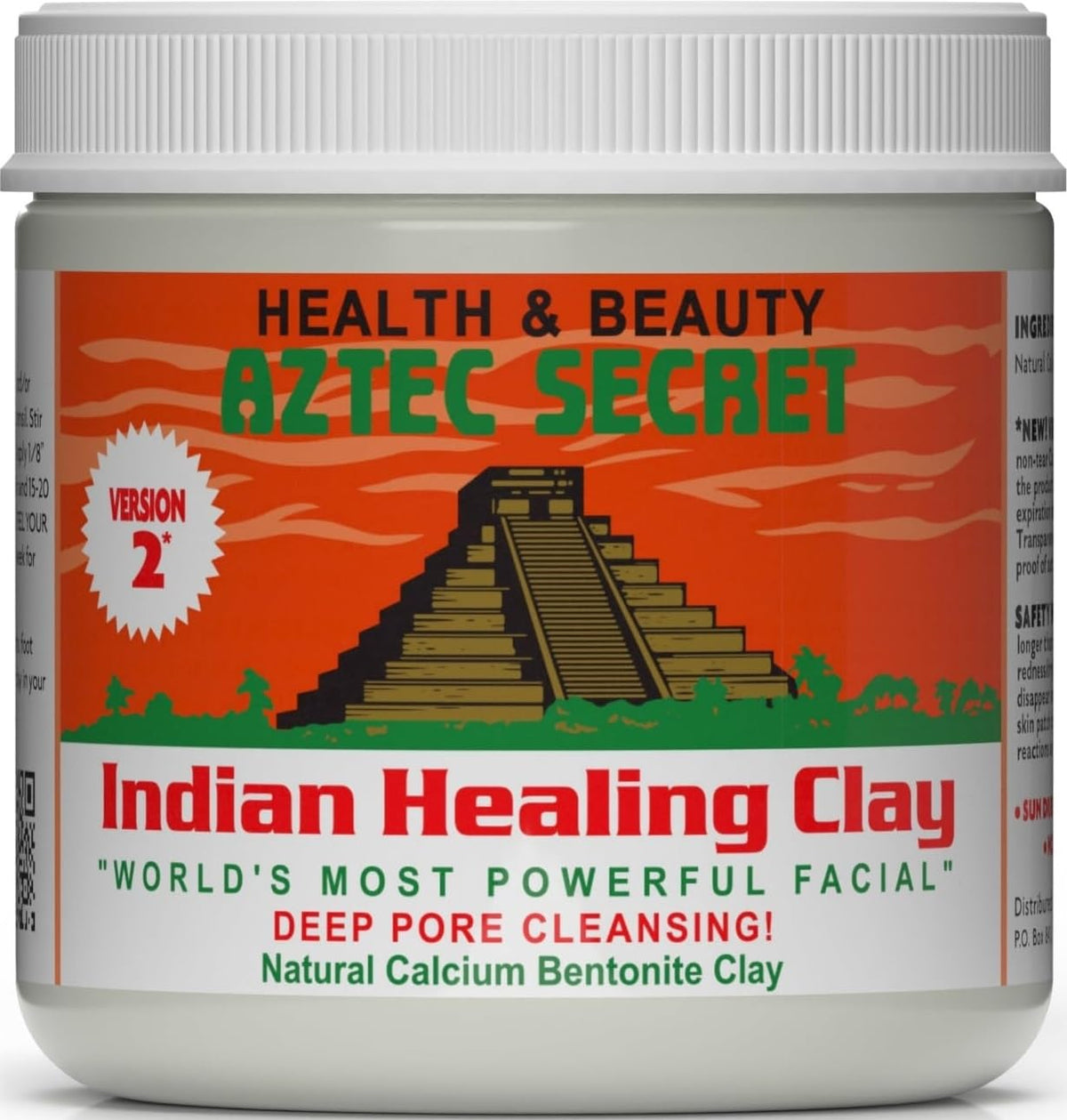 Aztec Secret Indian Healing Clay 1 lb – Deep Pore Cleansing Facial & Body Mask