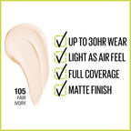 Maybelline Superstay Foundation - 105 Fair Ivory