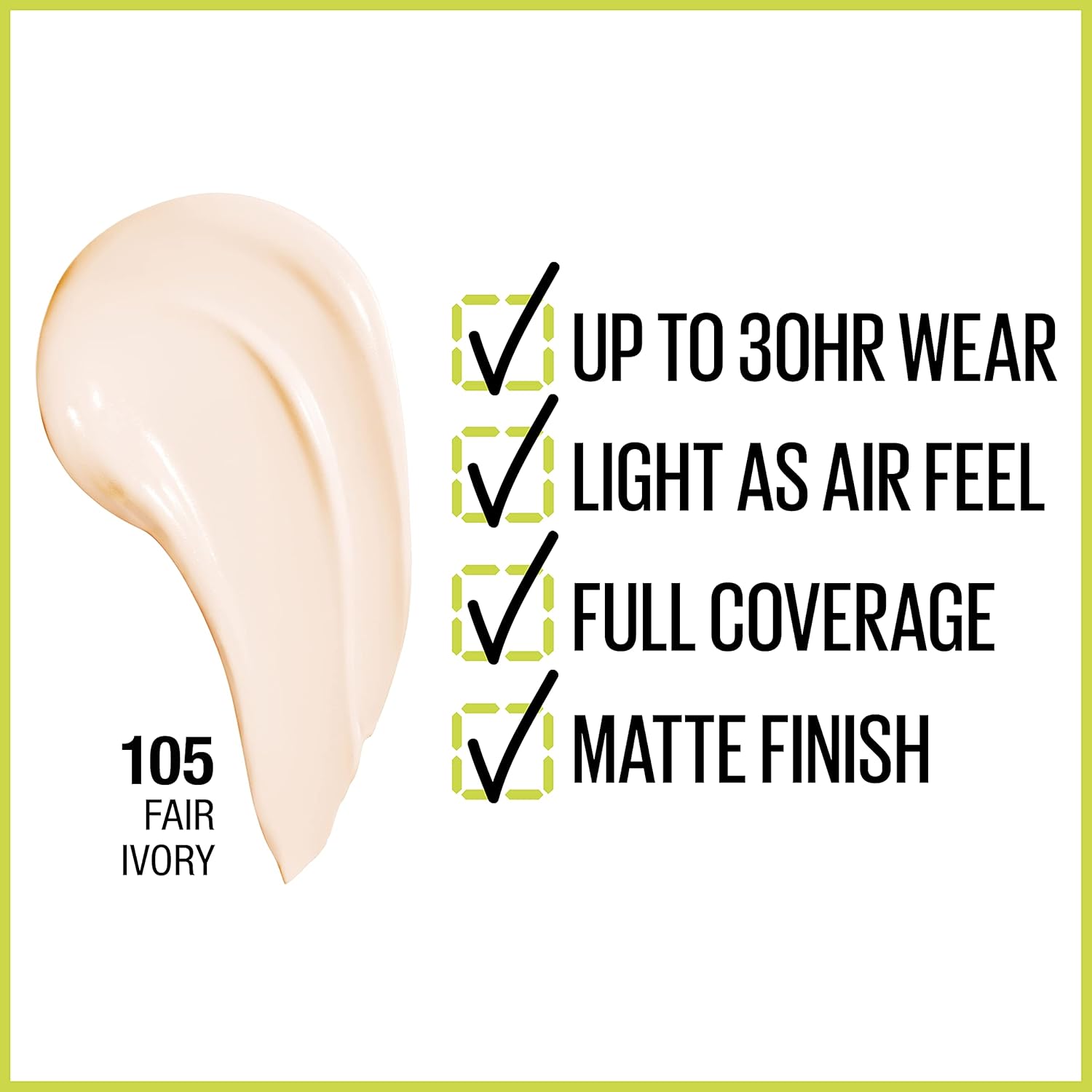 Maybelline Superstay Foundation - 105 Fair Ivory