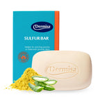 Dermisa Sulfur Bar Soap with Aloe Vera, Helps to Cleanse Oily Acne-Prone Skin and Unclog Pores
