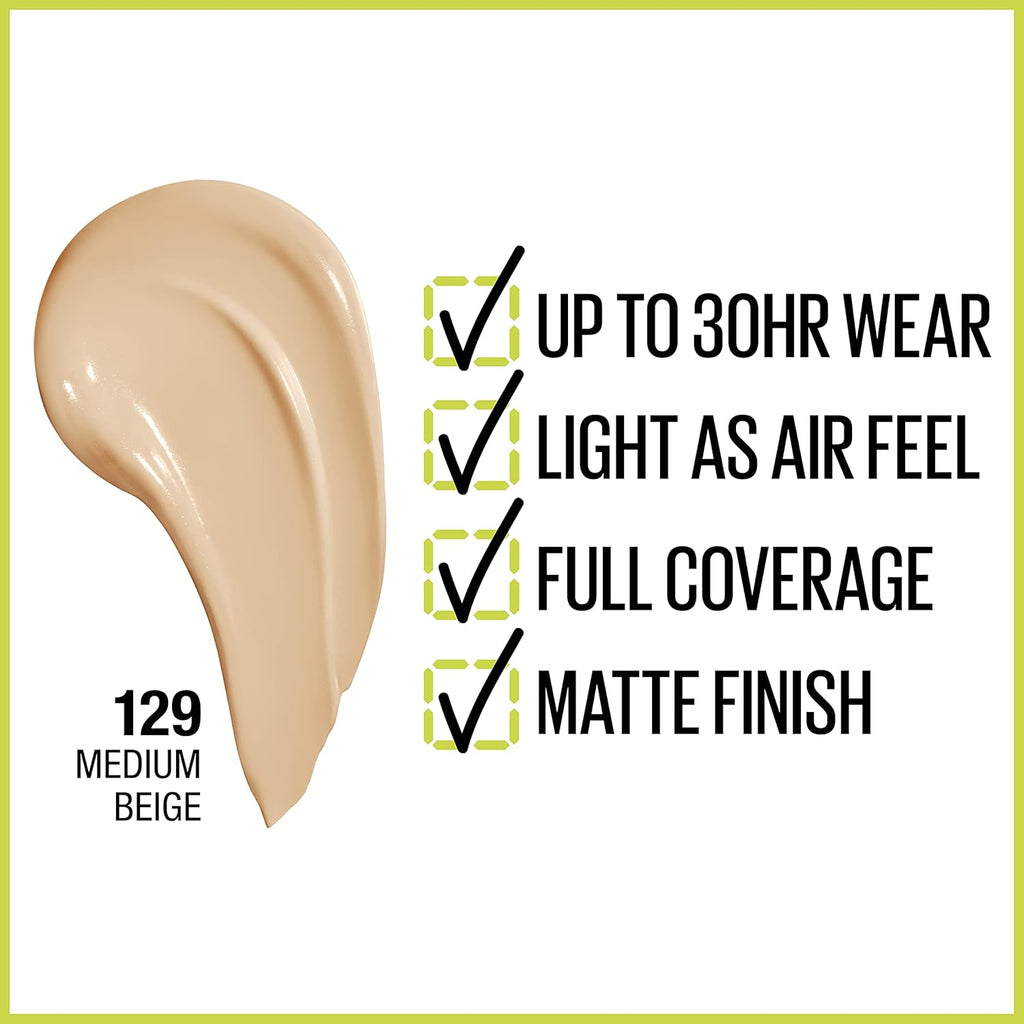 Maybelline Superstay Foundation - 129 Medium Beige