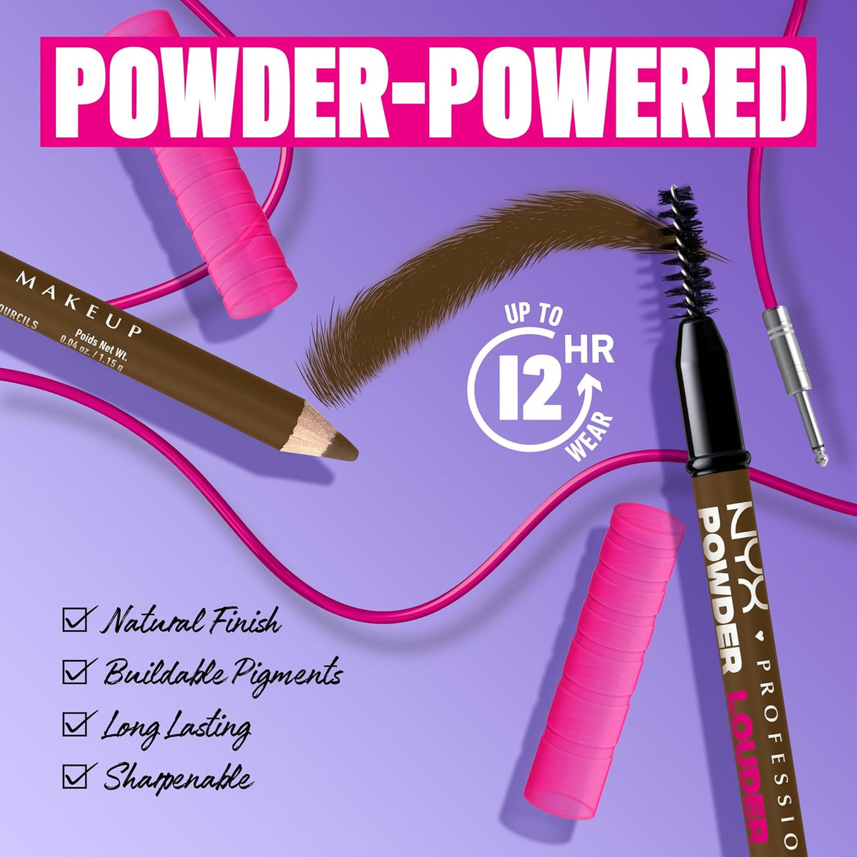 NYX Powder Louder Brow Pencil - Soft Brown