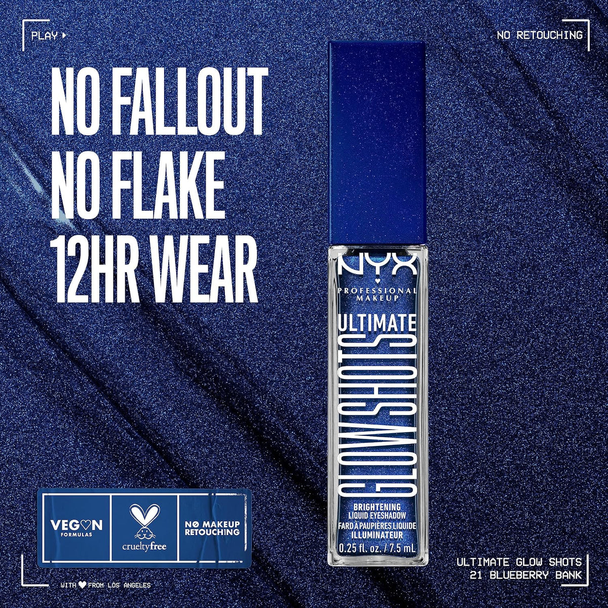 Nyx Ultimate Glow Shots Liquid Eyeshadow - Blueberry bank