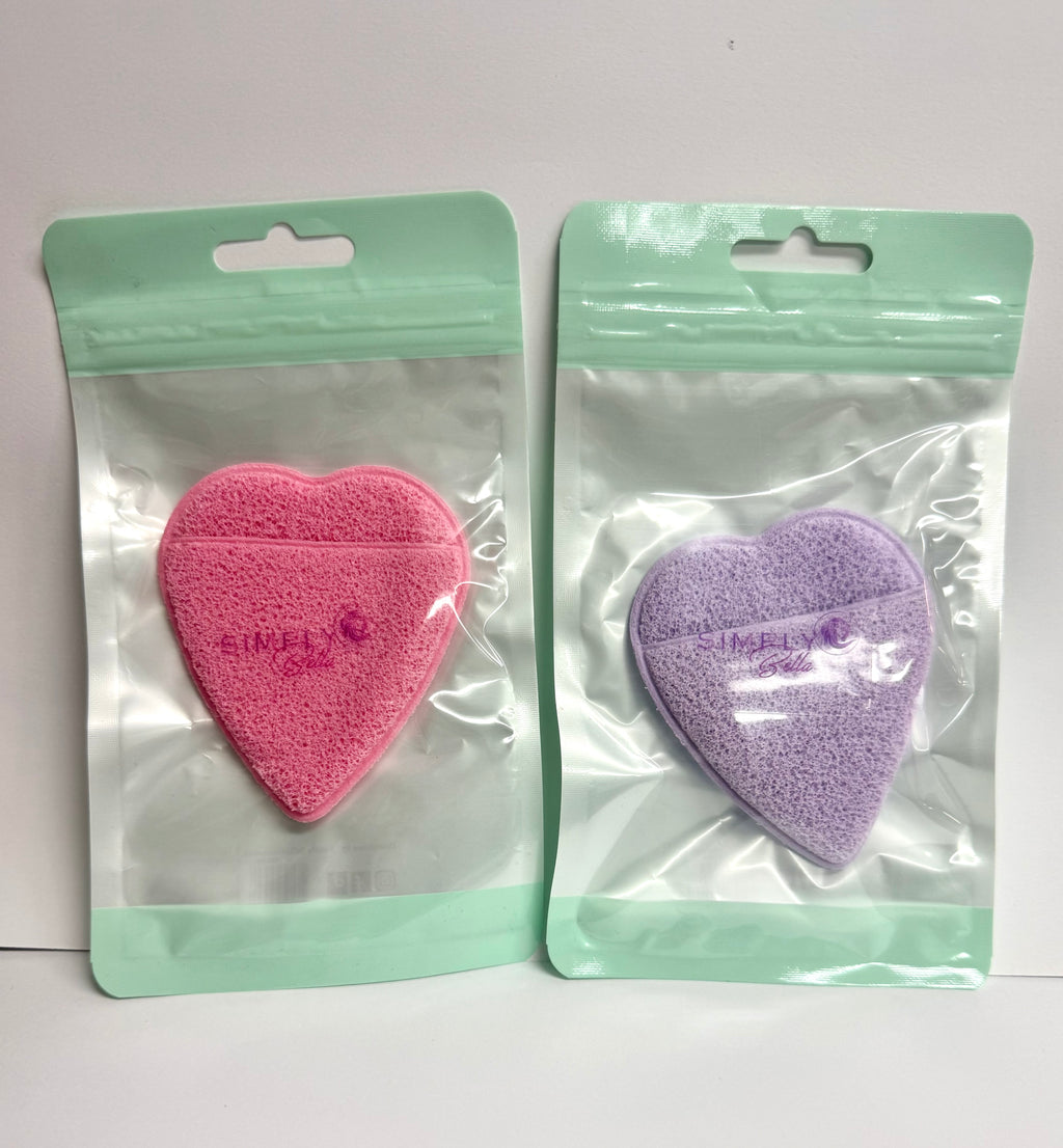 Simply Bella Soft Face Cleaning Deep Cleansing Sponge - Pink and Purple