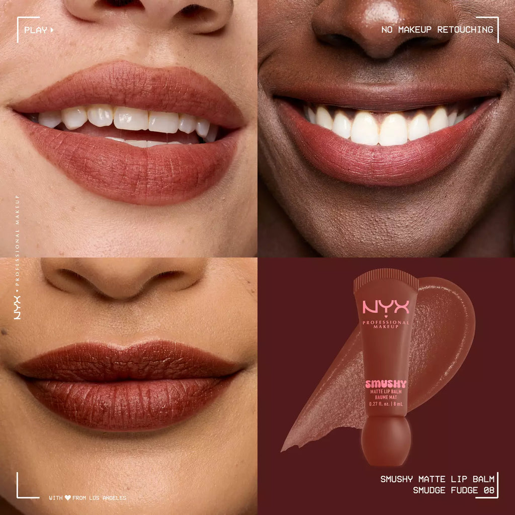 Nyx Smushy Matte Lip Balm - Smudge Fudge