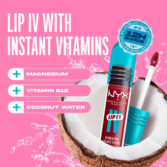 NYX LIP I.V Hydrating Gloss Serum Lip Gloss - Blush Rush
