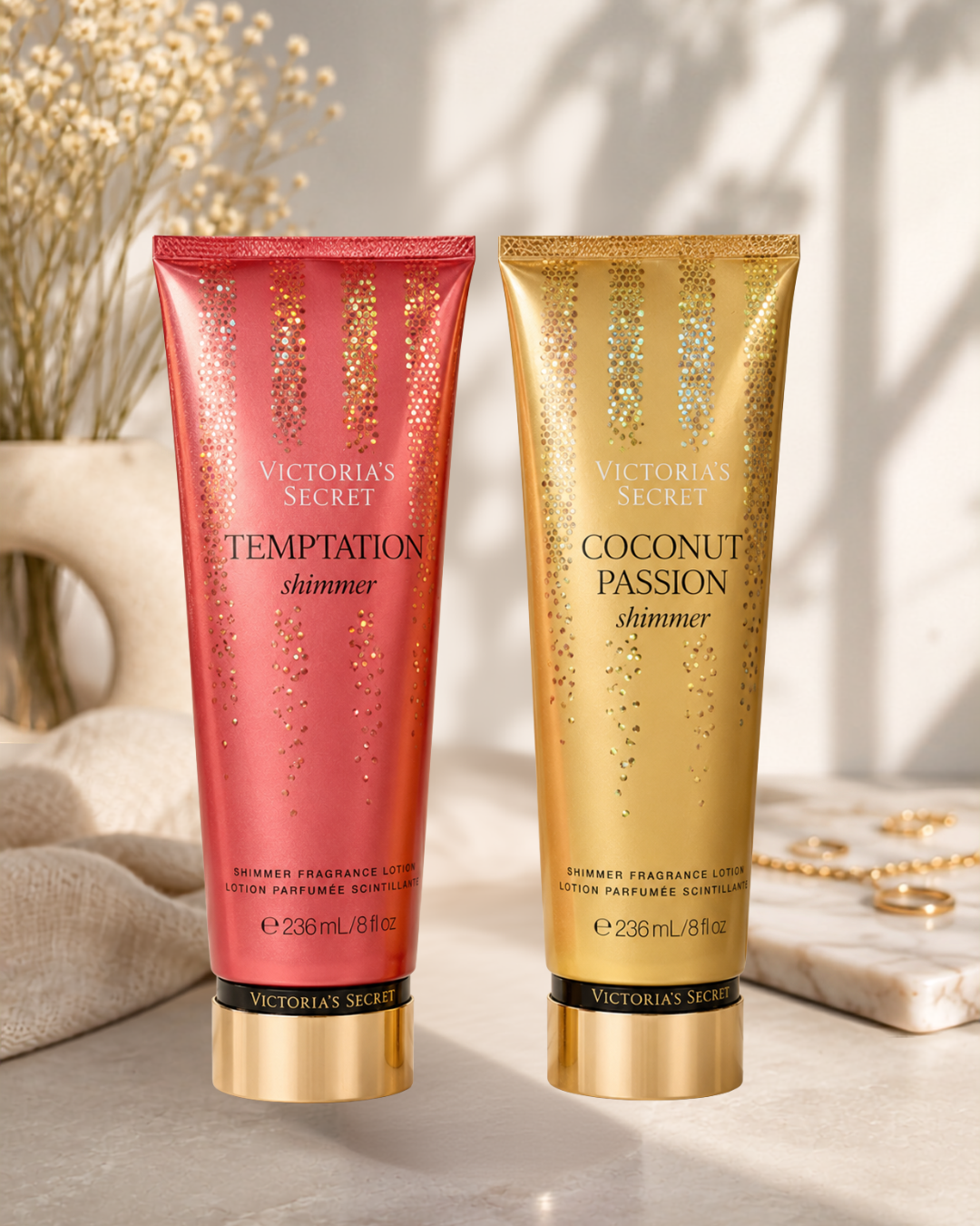 Victoria Secret Shimmer Fragrance Lotion - Coconut Passion & Temptation