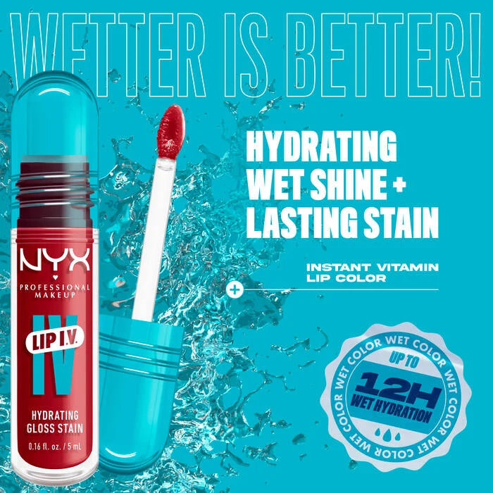 NYX  Lip I.V Hydrating  Gloss Serum Lip Gloss - Berry Thirsty