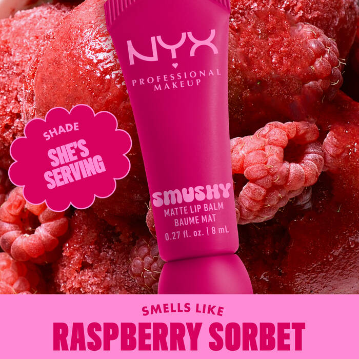 NYX SMUSHY MATTE LIP BALM - She's Serving Fuchsia