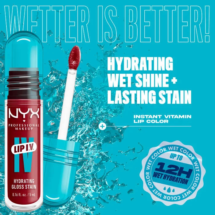 NYX Lip I.V Hydrating Lip Gloss Serum - Cranberry Splash