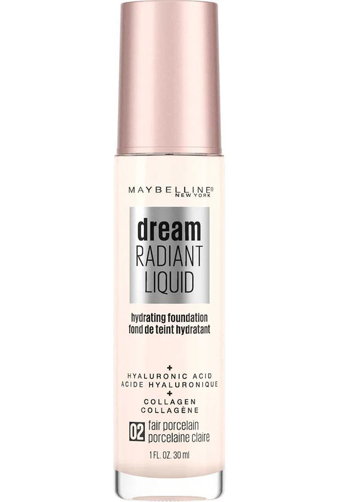 Maybelline Dream Radiant Liquid Foundation - 02 Fair Porcelain