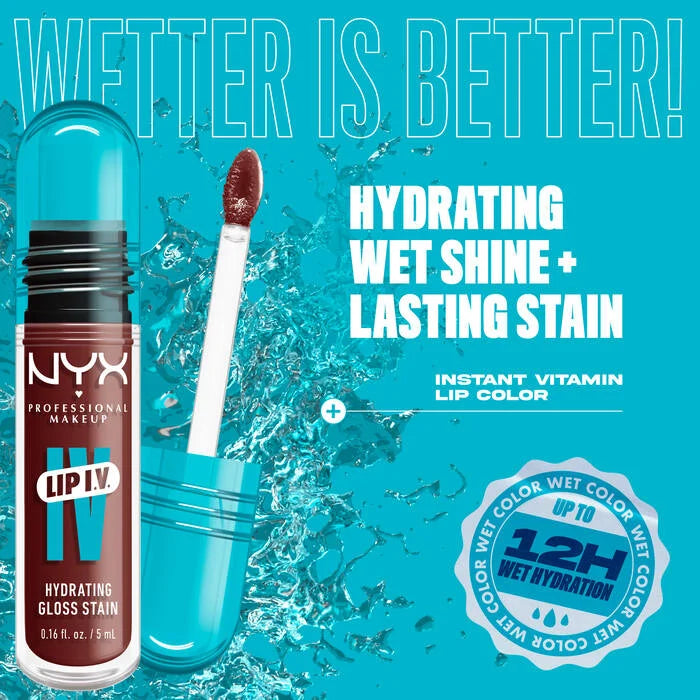 NYX Lip I.V Hydrating Lip Gloss Serum - Mocha Me Wet