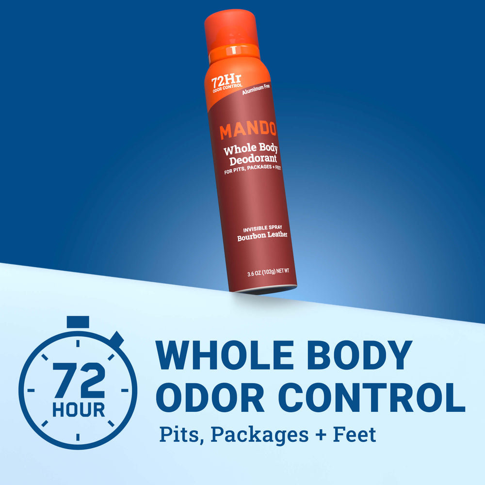 Mando Aluminum Free Spray Deodorant 3.6 Oz/ 102 g - Bourbon Leather