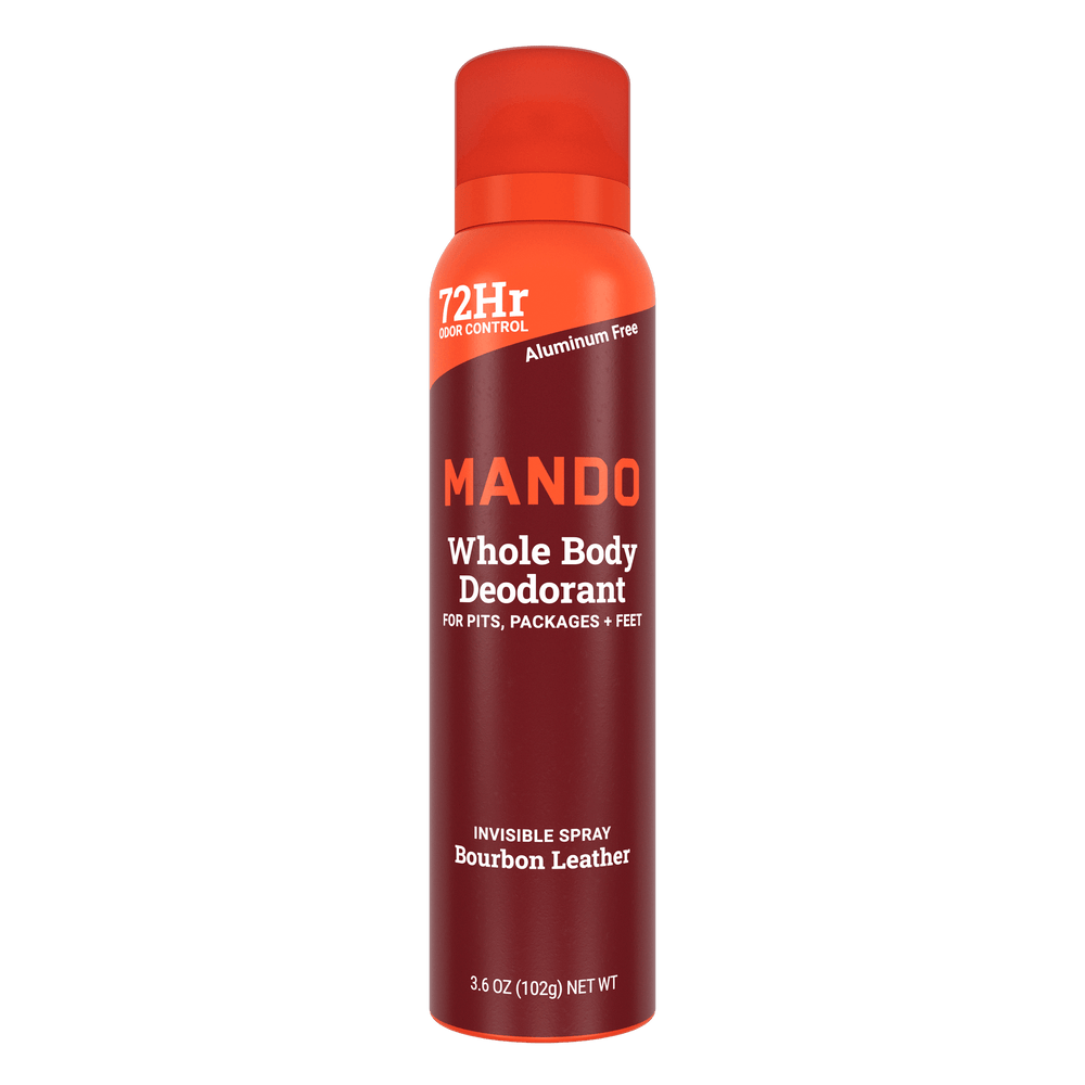 Mando Aluminum Free Spray Deodorant 3.6 Oz/ 102 g - Bourbon Leather