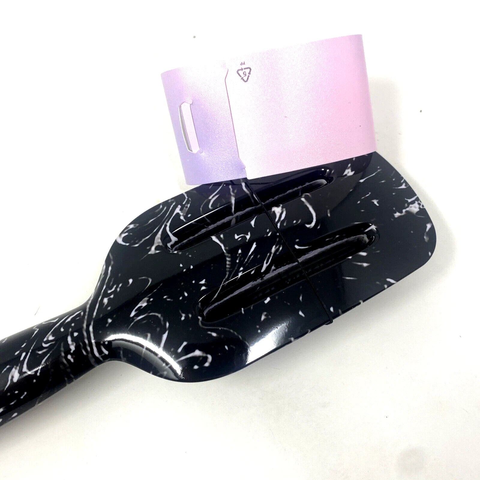 Beauty 360 Blow-Out Paddle Brush Black/White Marble Print Stiff Bristles