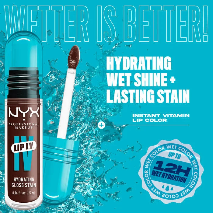 NYX Lip I.V Hydrating Lip Gloss Serum - Espresso Soak