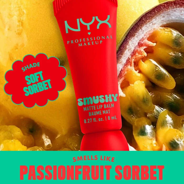 NYX SMUSHY MATTE LIP BALM - Soft Sorbet Orange