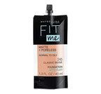 Maybelline Fit Me! Matte + Poreless Foundation Pouch - 245 Classic Beige